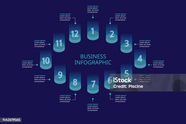 Technical Tutorial Step Numbers Step Number Chart Template For Infographic For Presentation For 12 ...
