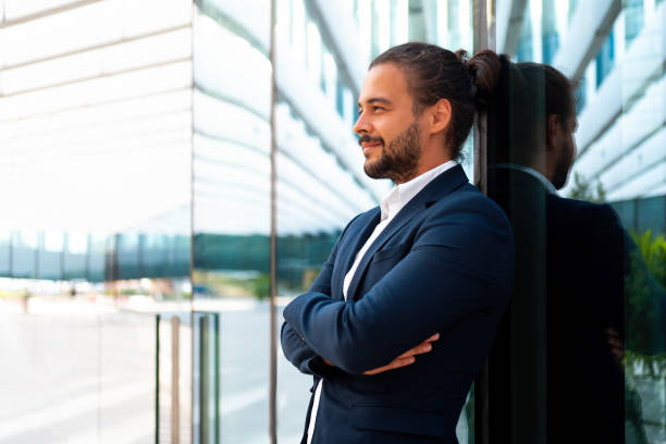 istock Handsome confidence hispanic businessman 1442621578