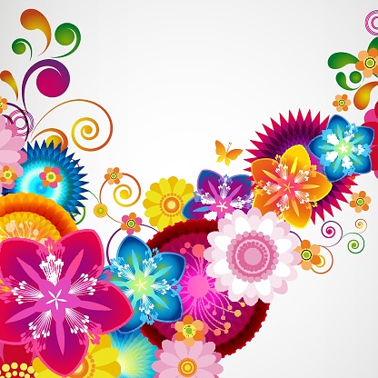 Gift festive floral design background.