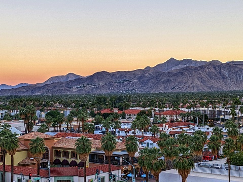 Mid November sunset over Palm Springs