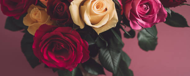 istock Bunch of colorful roses 1442641965