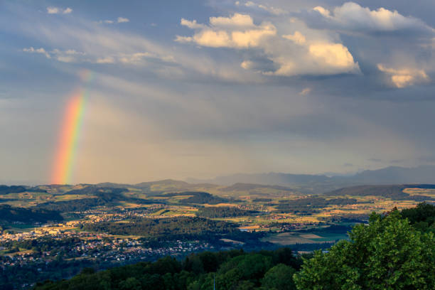 istock Beautiful rainbow over Bern city in Switzerland 1442642010