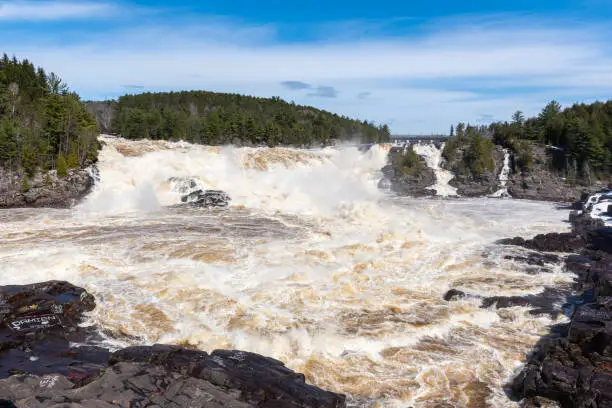 Photo of Spring floods of the St Maurice river at Shawinigan