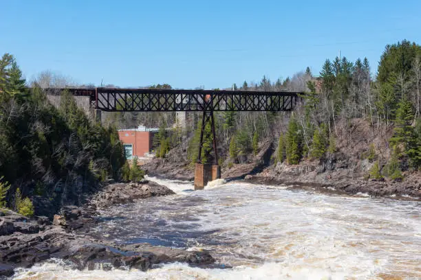 Photo of Spring floods of the St Maurice river at Shawinigan