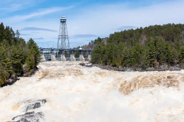 Photo of Spring floods of the St Maurice river at Shawinigan