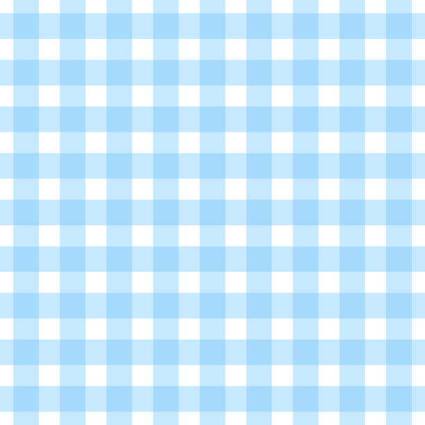 hintergrund des gingham-checks - blue gingham stock-grafiken, -clipart, -cartoons und -symbole