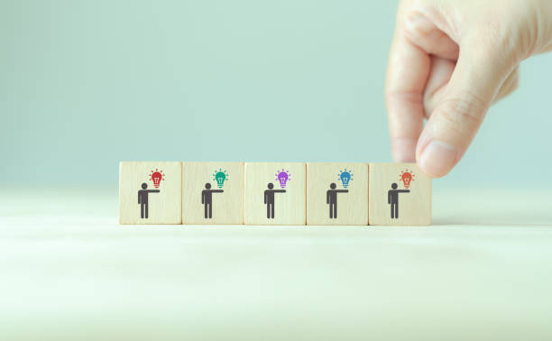 istock Idea generation and innovation strategy concept. Innovative thinking drive business growth,deliver value, build competitive advantage. Design thinking, develop new product, brainstorm, pitching idea. 1442663859