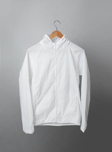 Ultra Light Rainproof Windbreaker Jacket isolated on white background with clipping path