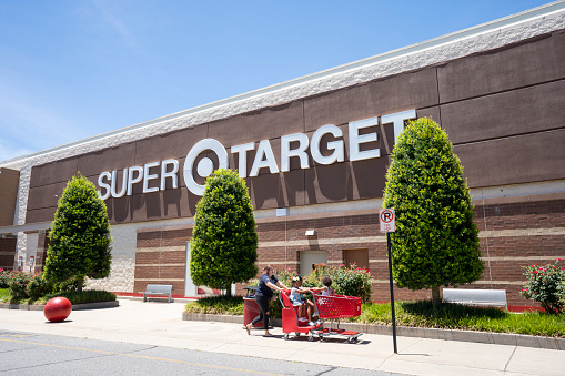 Concord, NC, USA - June 19, 2022: The Super Target Store in Concord, North Carolina. Target Corporation is an American big box department store chain headquartered in Minneapolis, Minnesota.