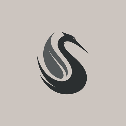 Letter S Stork bird logo design vector. Vector illustration EPS.8 EPS.10