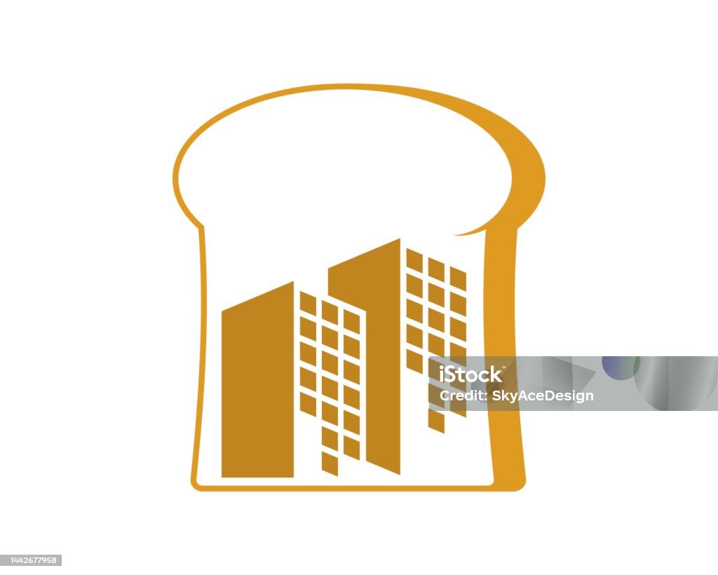 Bread Shape Picture Computerized Bread With Building Shape Inside Stock Illustration - Download Image ...