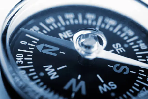 Close-up compass.