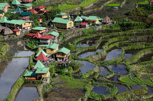 The scenic Batad Rice Terraces UNESCO World Heritage site in Banaue, Ifugao, Philippines
