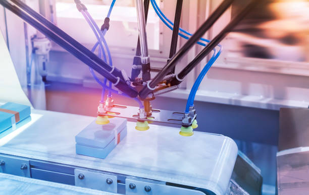 istock pneumatic piston sucker unit on industrial machine,automation compressed air factory production 1442678417