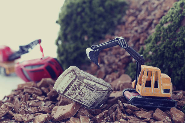 landslide, disaster, diorama, natural disaster, rock, miniature, landslide, house, dirt, heavy rain, insurance
