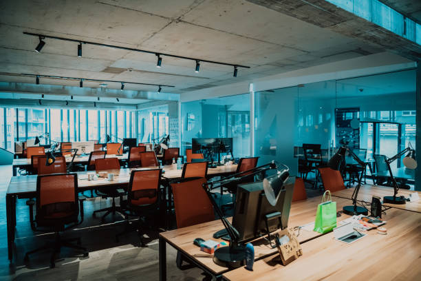 istock Interior Of Modern Open Plan Office With No People 1442681045