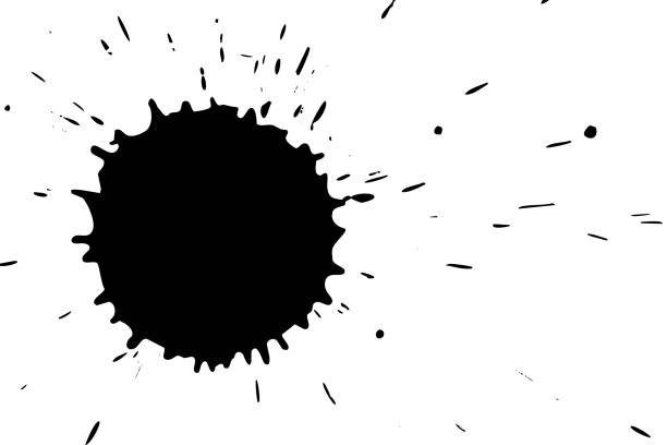 A textured smear of black paint on a white background, creating an abstract and expressive composition. The rough, uneven surface and bold contrast evoke themes of creativity, spontaneity, and artistic experimentation.