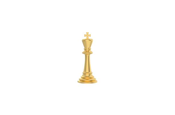 istock Illustration of a chess King on a white background 1442684920