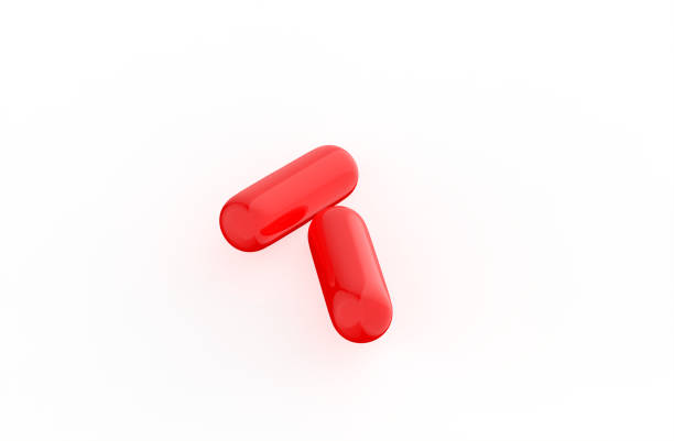 istock Illustration of red pills on a white background 1442685015