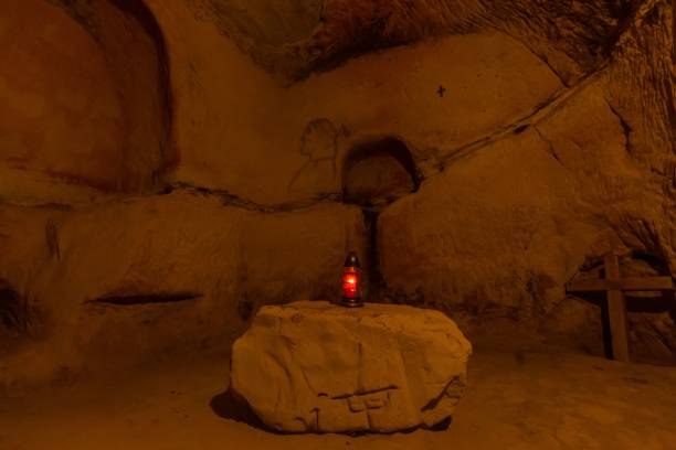 istock Beautiful shot of the underground cave 1442686472