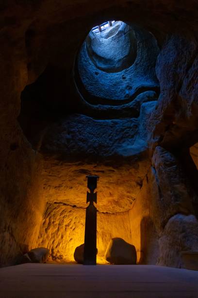 istock Beautiful shot of the underground cave 1442686473
