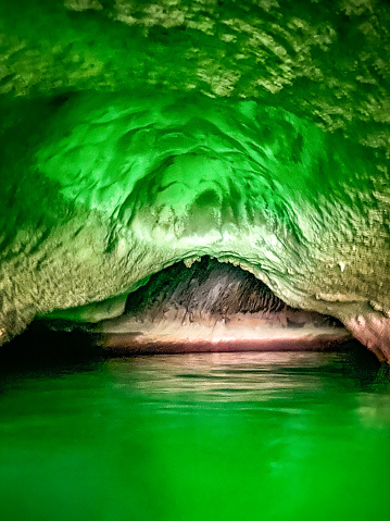 Emerald cave in koh Mook (or koh Muk) island in Trang, Thailand. High quality photo