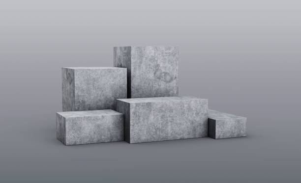 istock 3D rendering of a minimal concrete podium for product presentation 1442689367