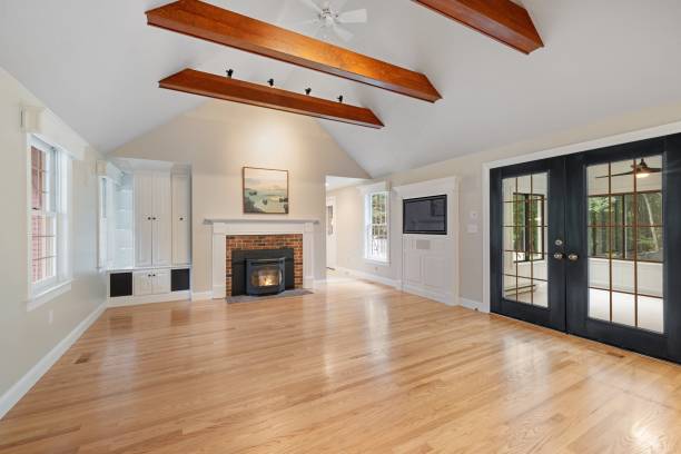 istock Empty elegant living room of a modern house 1442689805