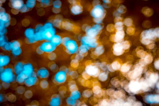 intentional out of focus circular blur with bokeh balls. - facula imagens e fotografias de stock