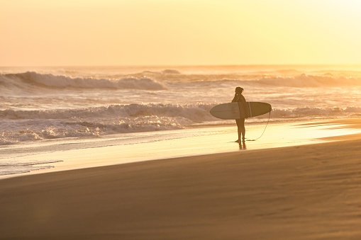 Surfing themed photograph with beautiful light
