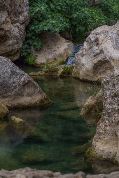 istock bathing pools with a small waterfall in a mountain river 1442695947