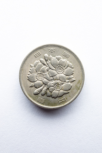 Coin on white. Soft Lighting with Soft Shadow.