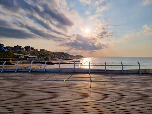 istock Empty pier of Cromer at sunset, Norfolk, UK 1442696224