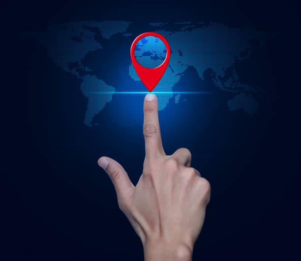 istock Map pointer navigation concept, Elements of this image furnished by NASA 1442700960
