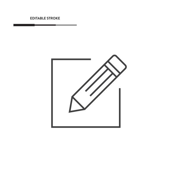 Edit Icon Vector Design. Editable to any size. Vector Design EPS 10 File. education registration event stock illustrations