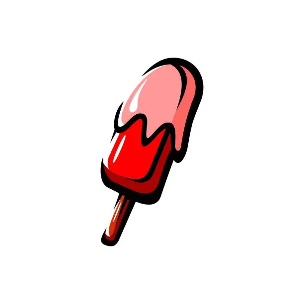 Vector illustration of Ice cream logo