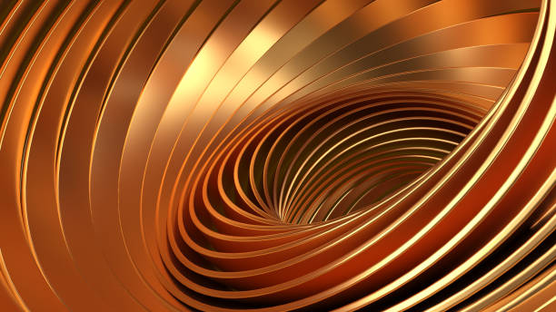 istock Abstract golden lines. Luxury gold background. 3d rendering 1442711518