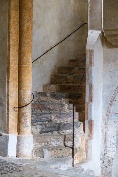 istock Stone stairs in an old church 1442716605