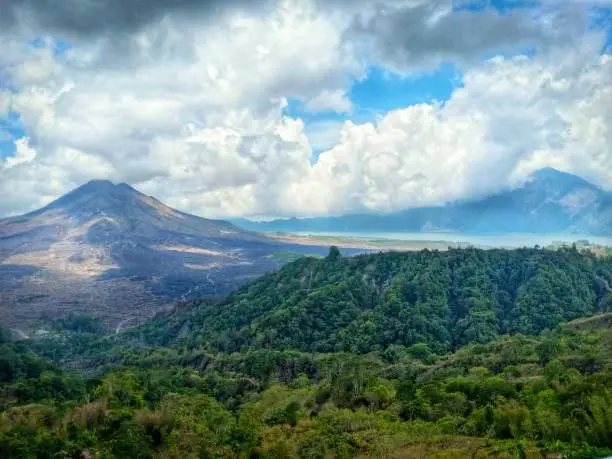 Batur Mountain is an active volcano in Kintamani District, Bangli Regency, Bali, Indonesia. The southeastern side of the 10×13 km caldera.