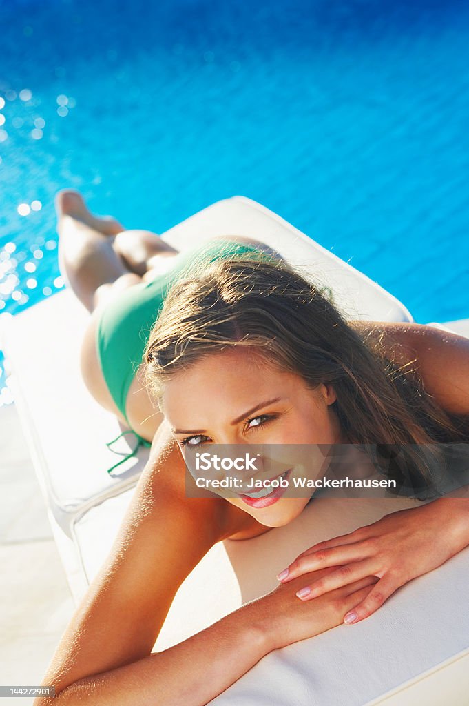 Close-up of a young woman relaxing Close-up of a young woman relaxing. 20-24 Years Stock Photo