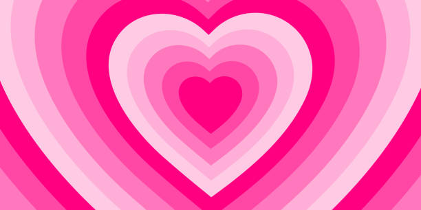 ilustraciones, imágenes clip art, dibujos animados e iconos de stock de fondo horizontal monocromo de túnel en forma de corazón. - valentine card valentines day old fashioned pattern