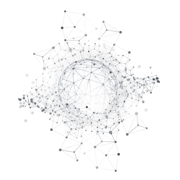 ilustraciones, imágenes clip art, dibujos animados e iconos de stock de concepto de comunicación de red - nodo datos