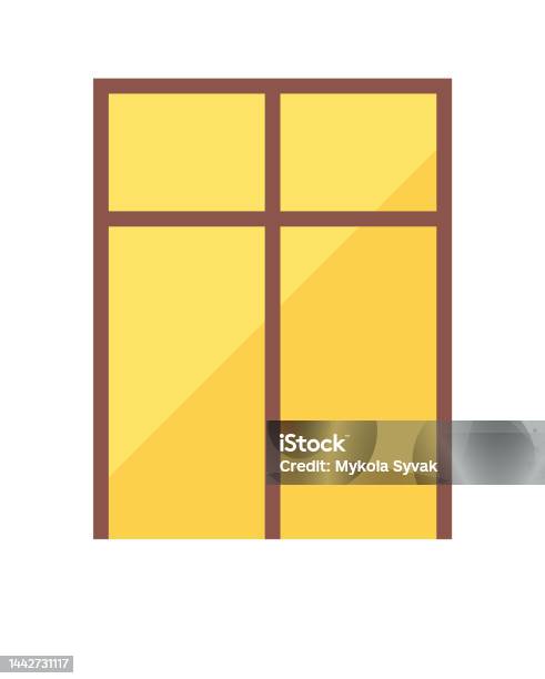 Simple Rectangle Window Rectangular Classic Window Flat Illustration Stock Illustration ...