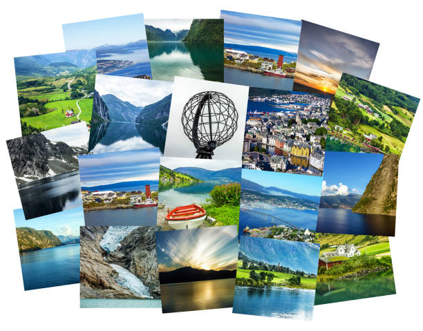 istock Collage - Norway natural summer landscapes and landmarks. 1442731943
