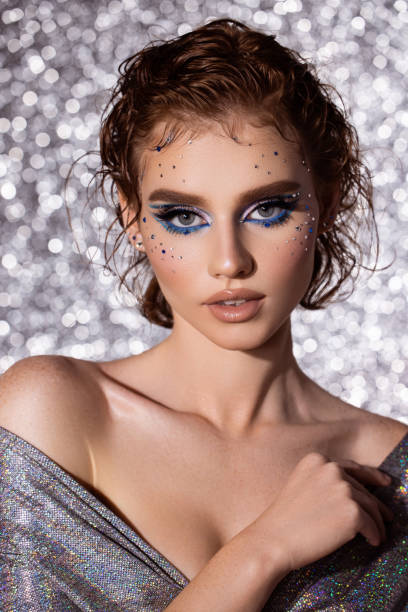 istock Beautiful woman with bright make-up 1442732455