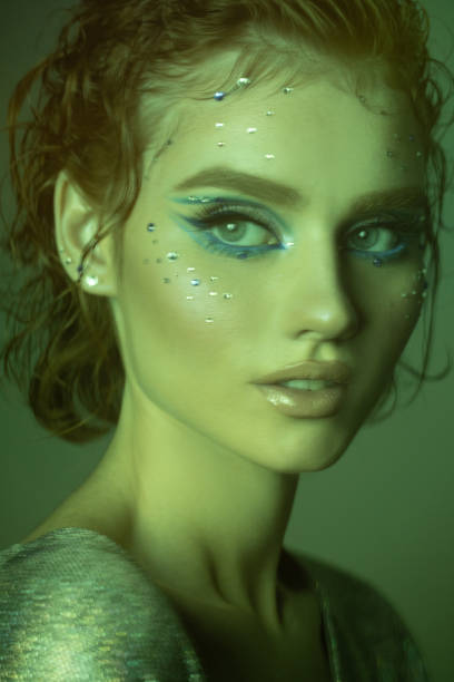 istock Beautiful woman with bright make-up 1442732576