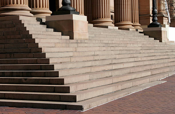 Columns And Stairs stock photo