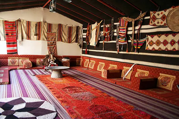 Inside arabian tent