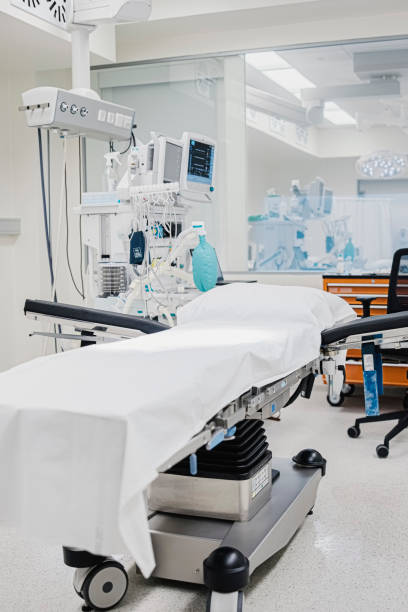 istock Interior of empty operating room in a hospital 1442734484
