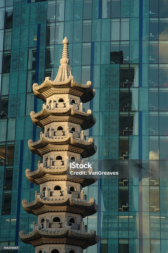 Pagoda e V Tower, di Birmingham, Regno Unito - Foto stock royalty-free di A forma di blocco